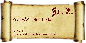 Zsigó Melinda névjegykártya